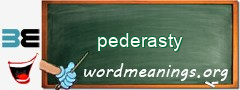 WordMeaning blackboard for pederasty